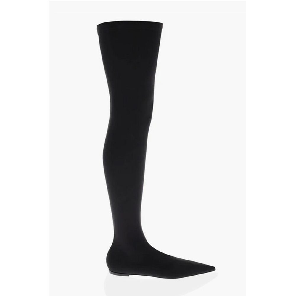 Dolce & Gabbana Pointed Toe Stretch Fabric Over-The-Knee Boots