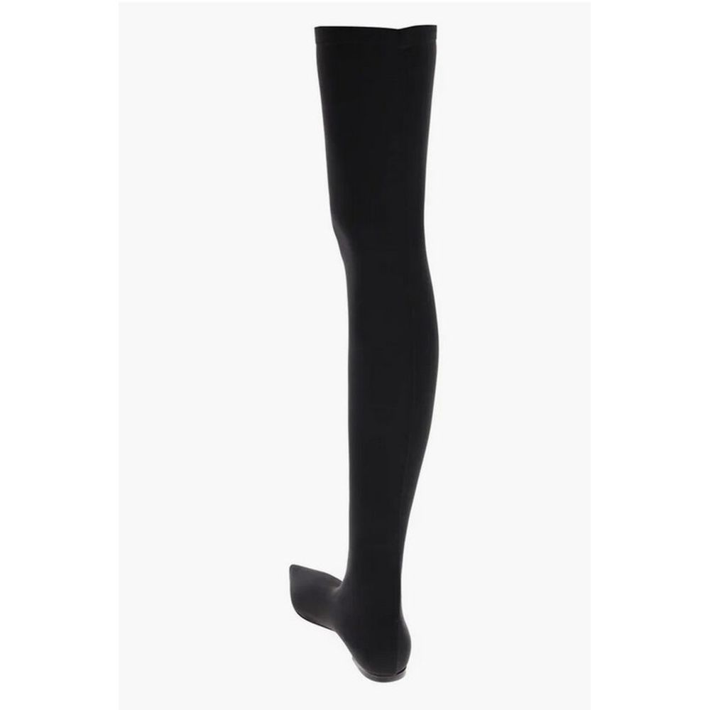 Dolce & Gabbana Pointed Toe Stretch Fabric Over-The-Knee Boots