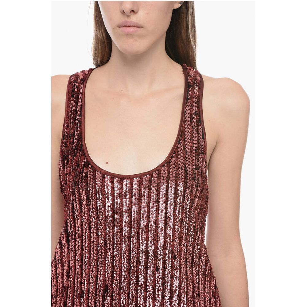 Etro Sequined and Chenille Thank Top with Fringed Hem