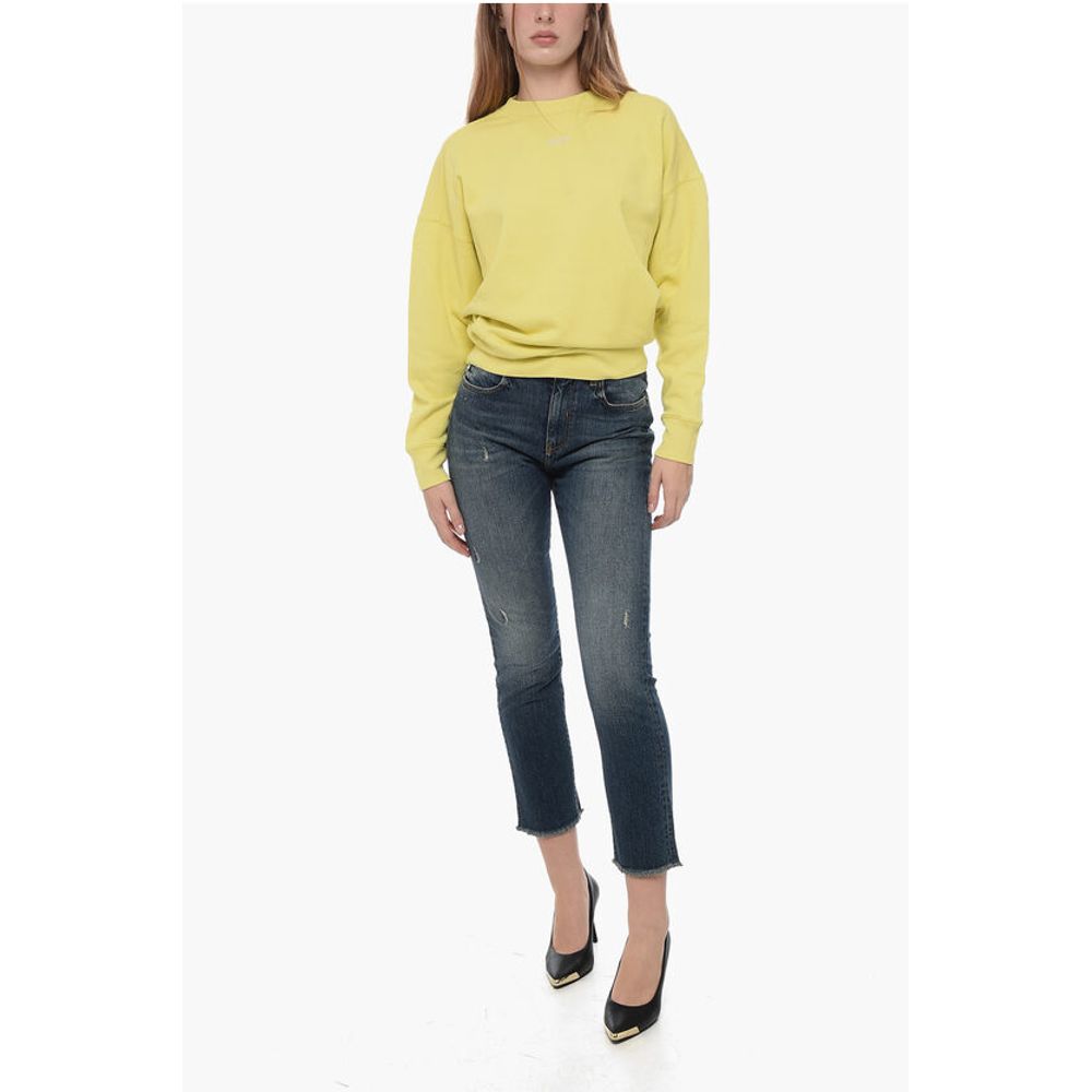 Two Women Two Men Straight Leg MARGHE LONG Denims with Frayed Hem