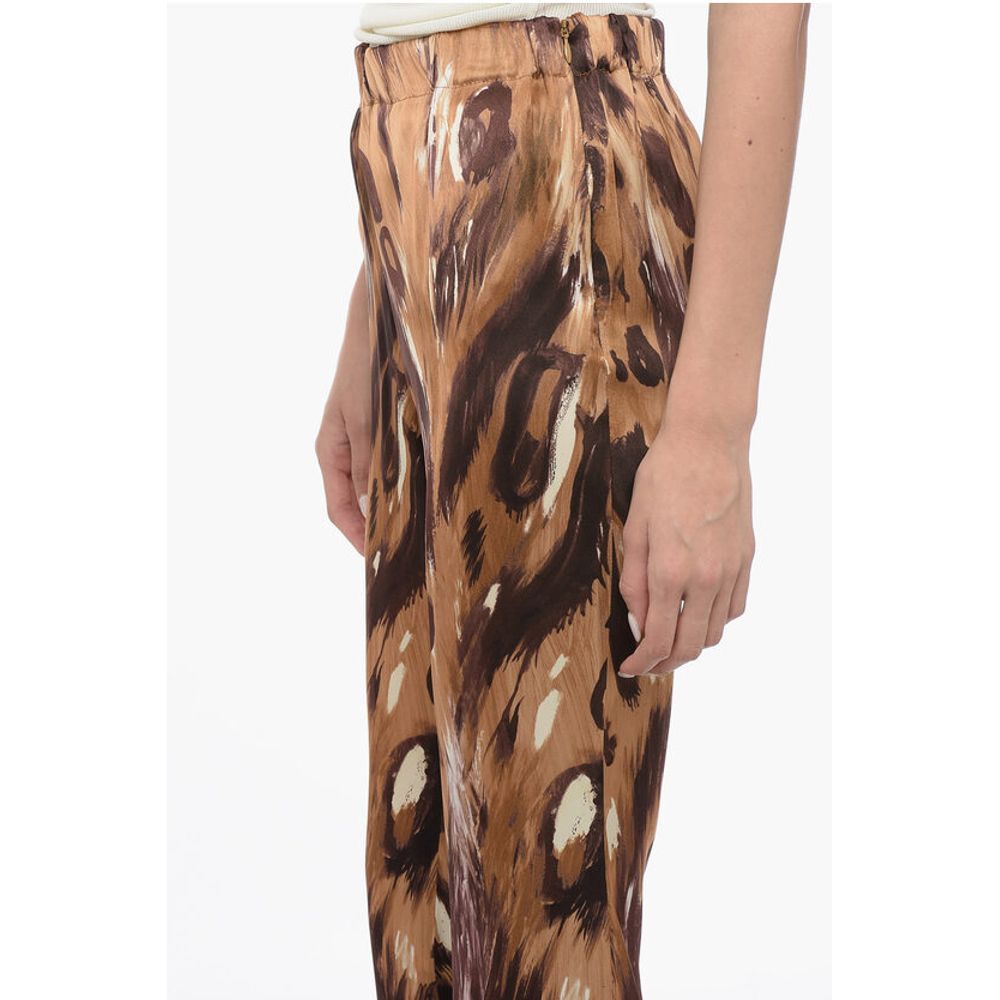 Marni High-waisted Flared Pants with Graphic Print
