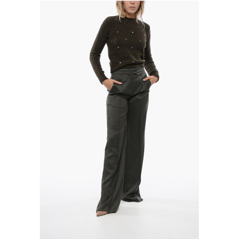 SA SU PHI Wool Wide-Leg Pants with High Waist