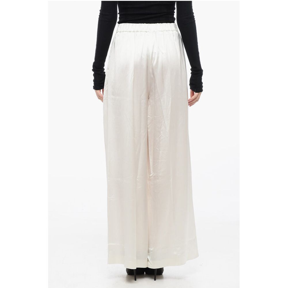 Fabiana Filippi Double-pleated Palazzo Pants with Satin Effect