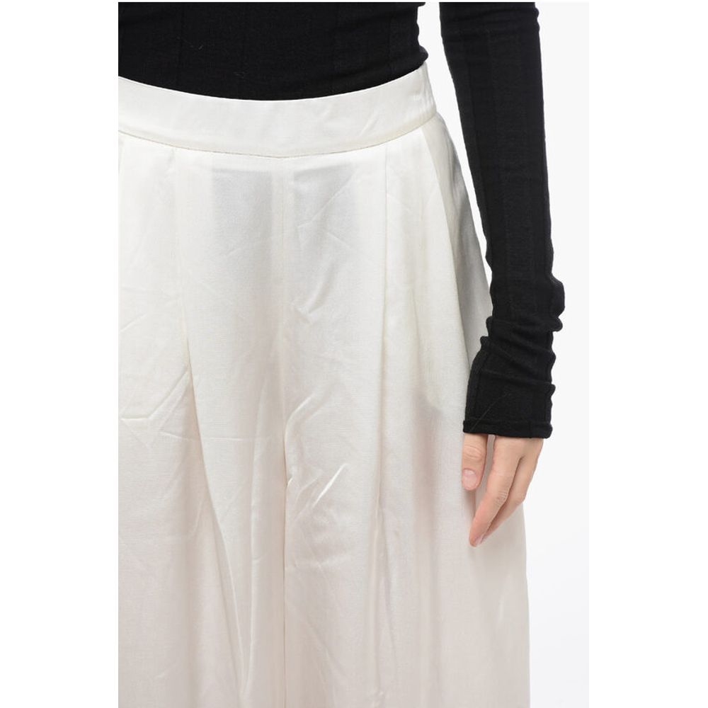 Fabiana Filippi Double-pleated Palazzo Pants with Satin Effect