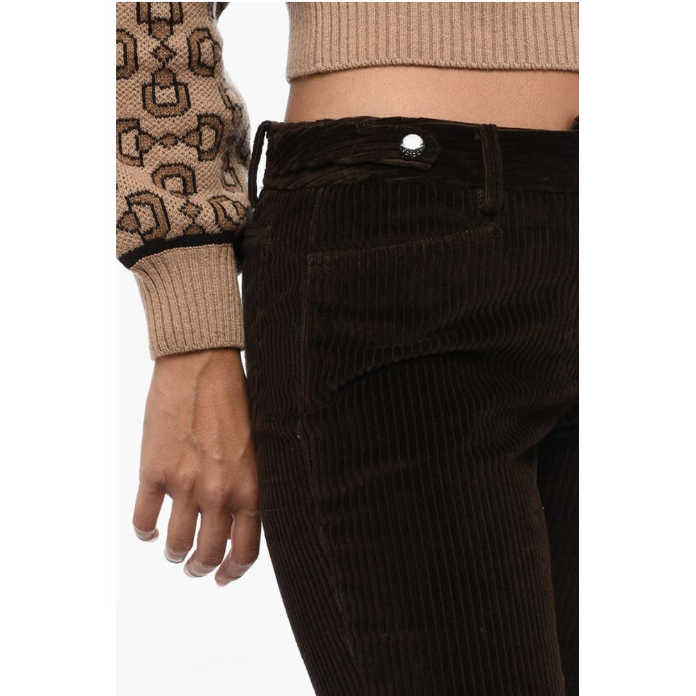 Dolce & Gabbana Corduroy Bootcut Pants with Belt Loops