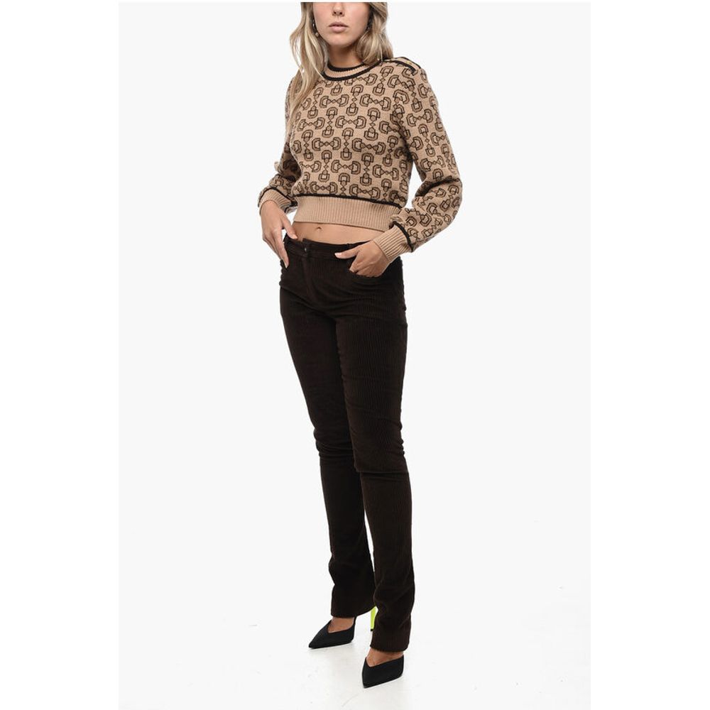 Dolce & Gabbana Corduroy Bootcut Pants with Belt Loops