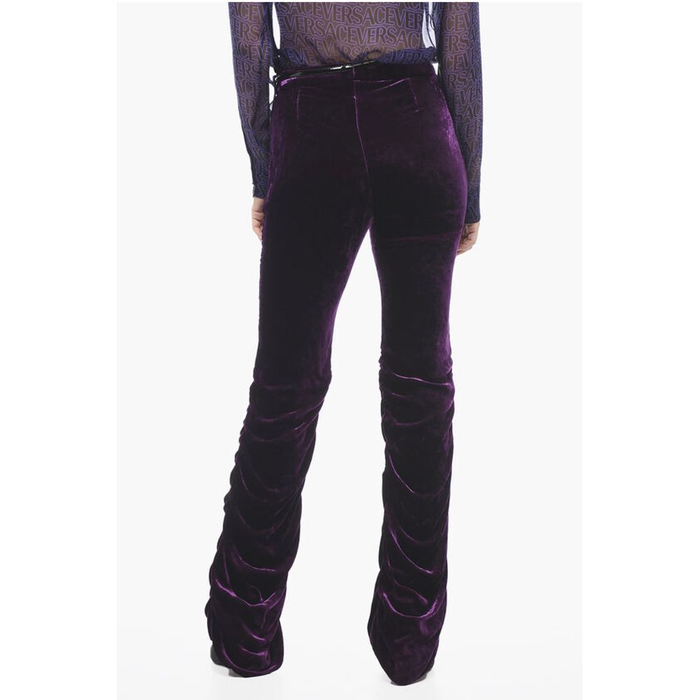 Gucci Velour Pants With Ruches