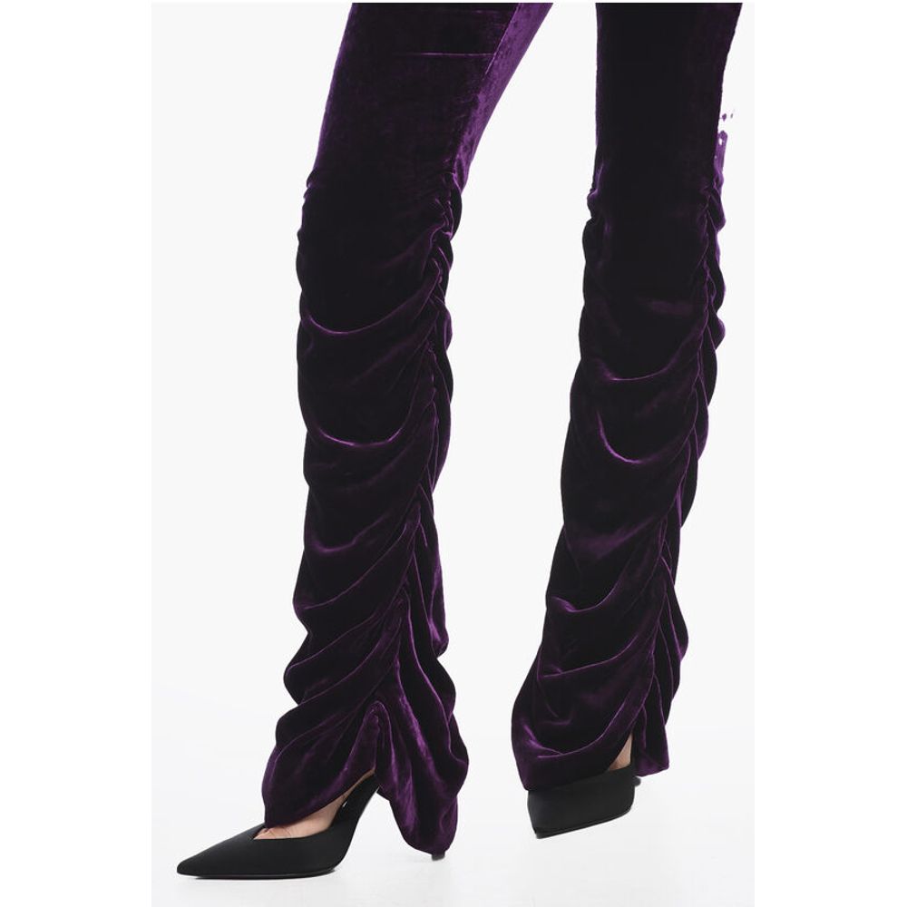 Gucci Velour Pants With Ruches