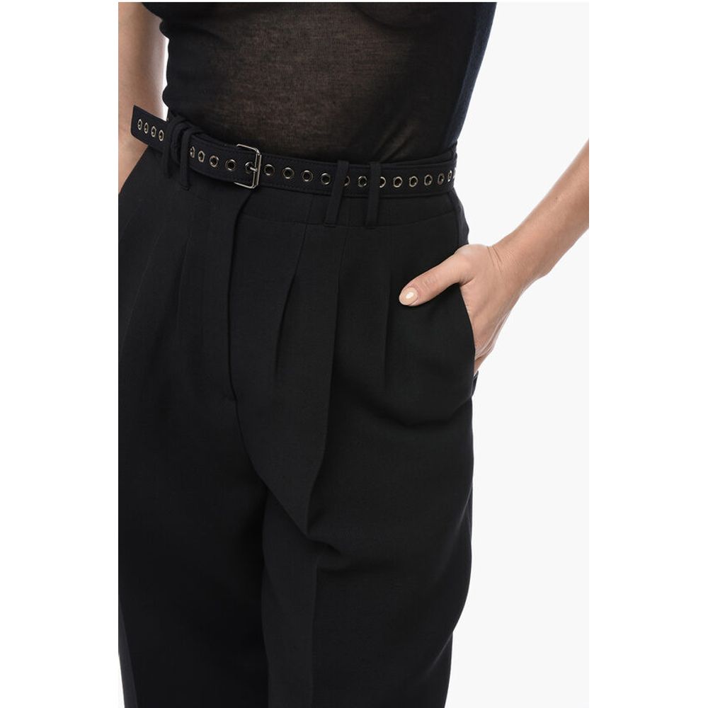 Dior Pleated High-Waisted Wool Pants