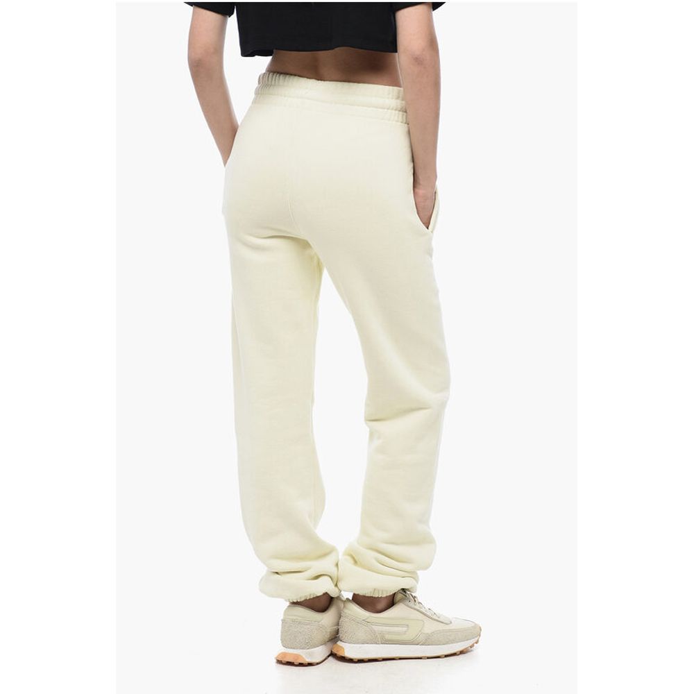 Off-White Embroidered Logo Brushed Cotton Joggers