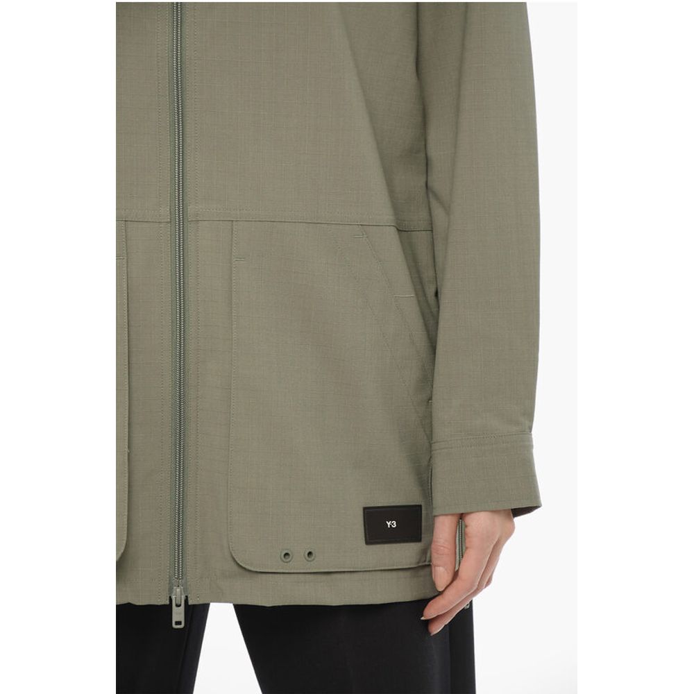 Y-3 ADIDAS Rip Stop Checked Windbreaker Jacket