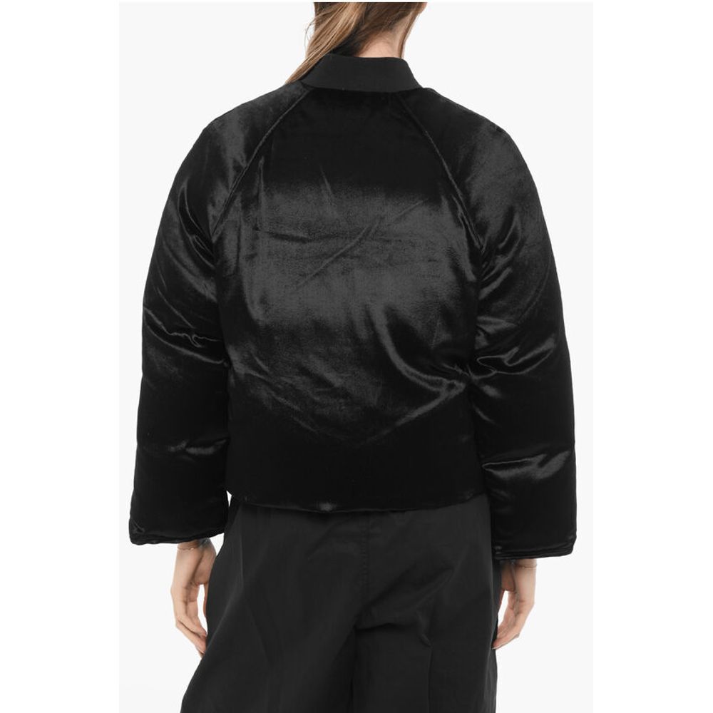 Loulou Studio Velvet LAFU Padded Jacket with Zip Closure