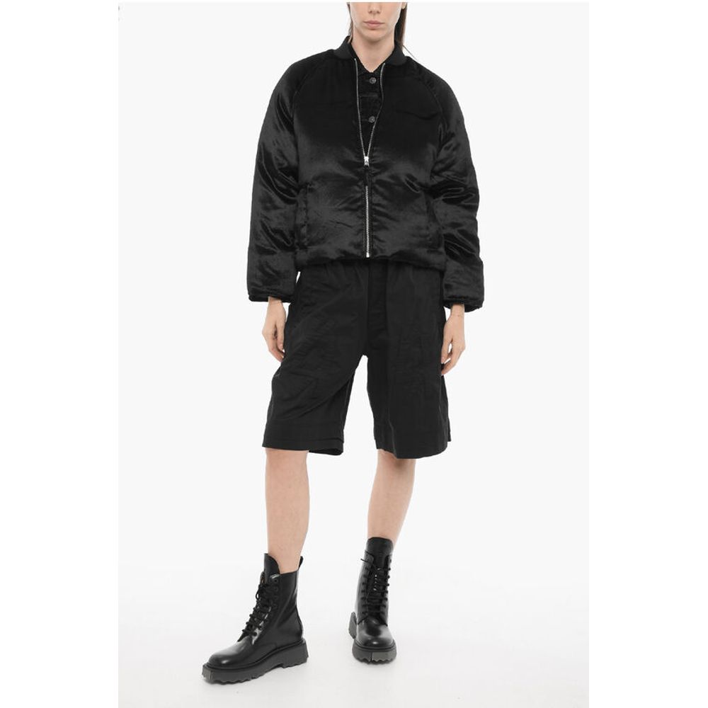 Loulou Studio Velvet LAFU Padded Jacket with Zip Closure