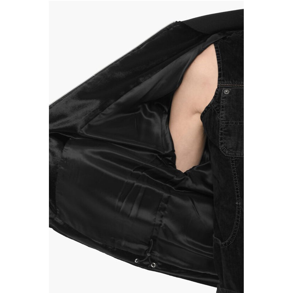 Loulou Studio Velvet LAFU Padded Jacket with Zip Closure