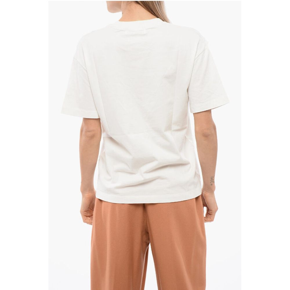 Ambush Solid Color Crew-neck T-Shirt with Cut-Out Details