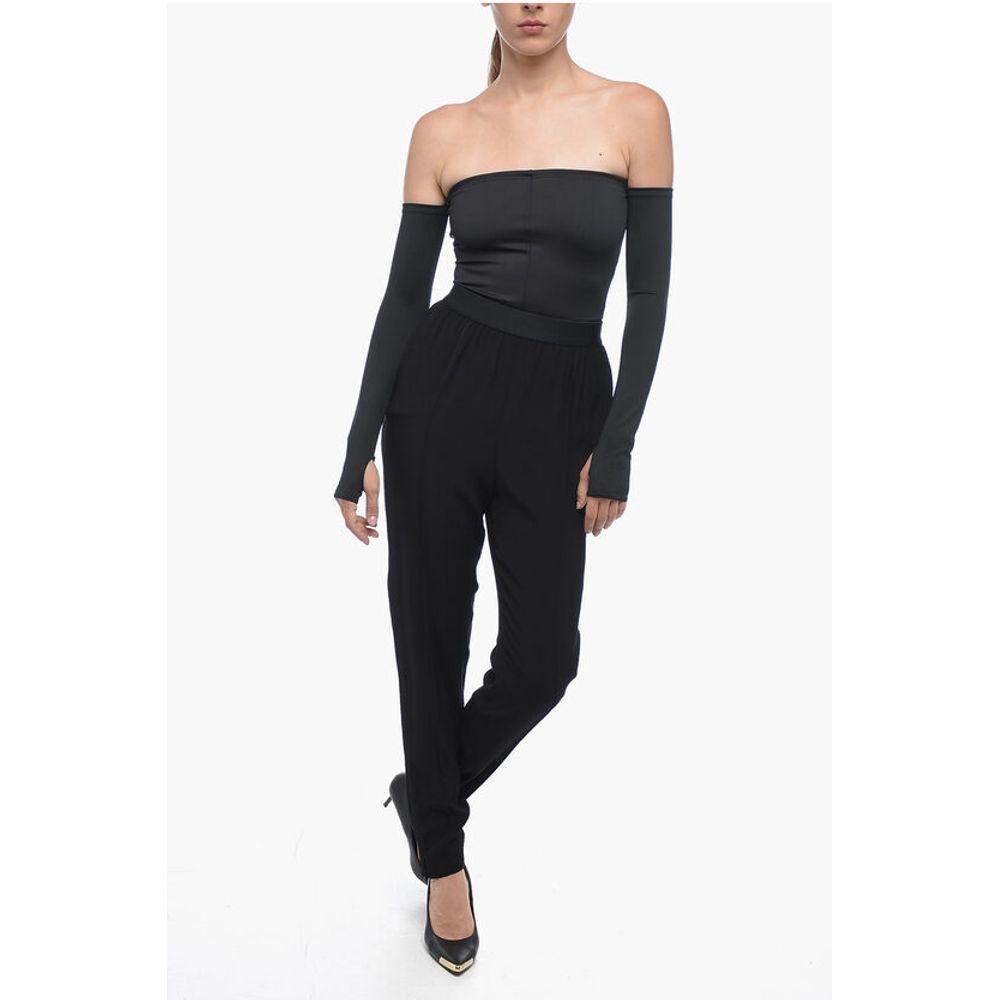 Maison Margiela MM1 Tapered Fit Pants with Elastic Waistband
