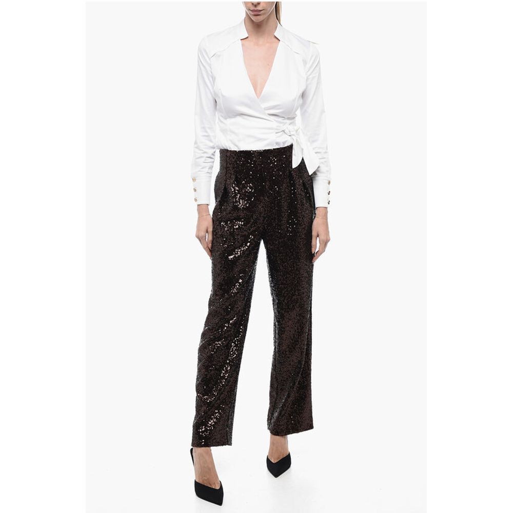 In The Mood For Love Sequined CLYDE Pants with Wide Leg