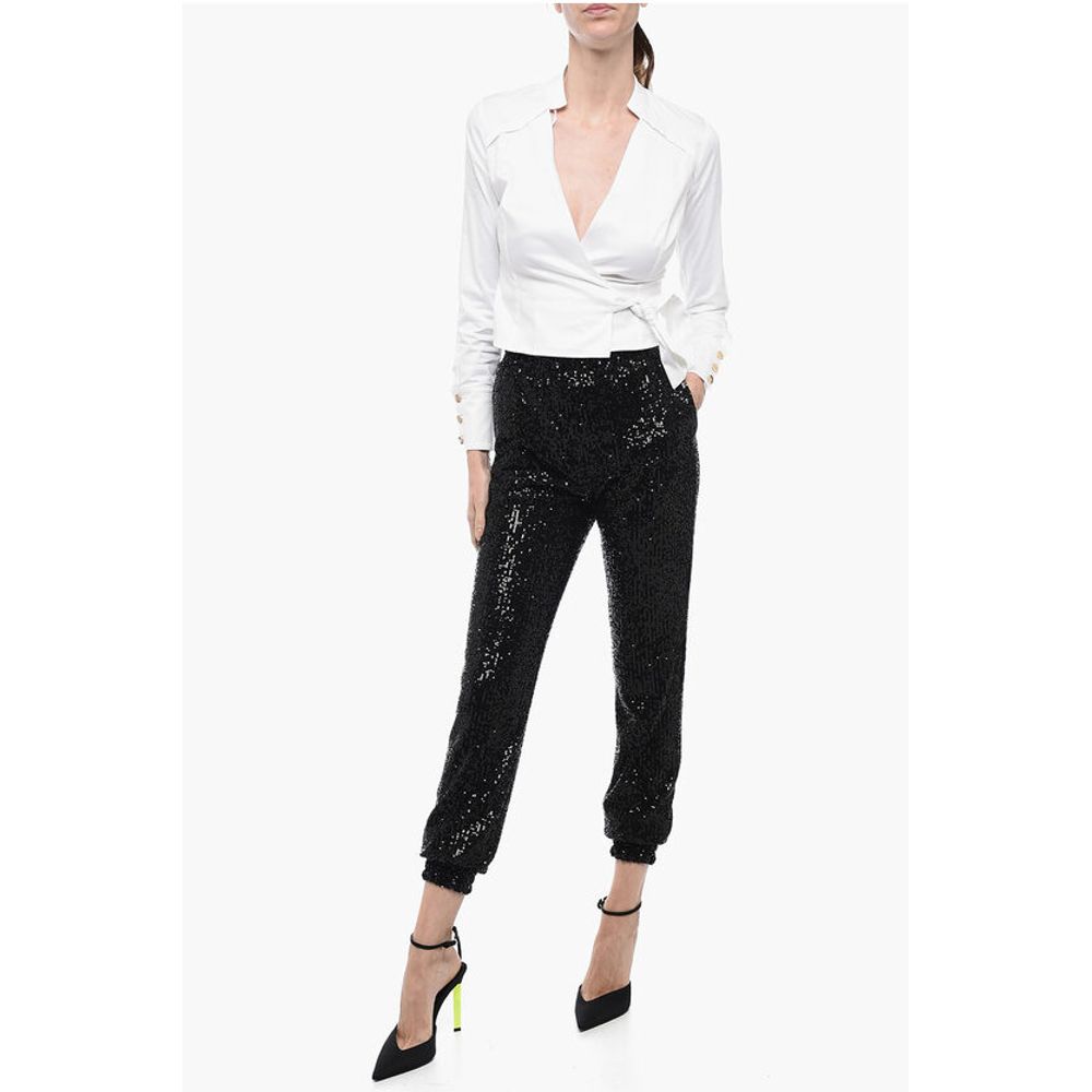 In The Mood For Love Sequined ASHA Pants with Ankle Cuffs