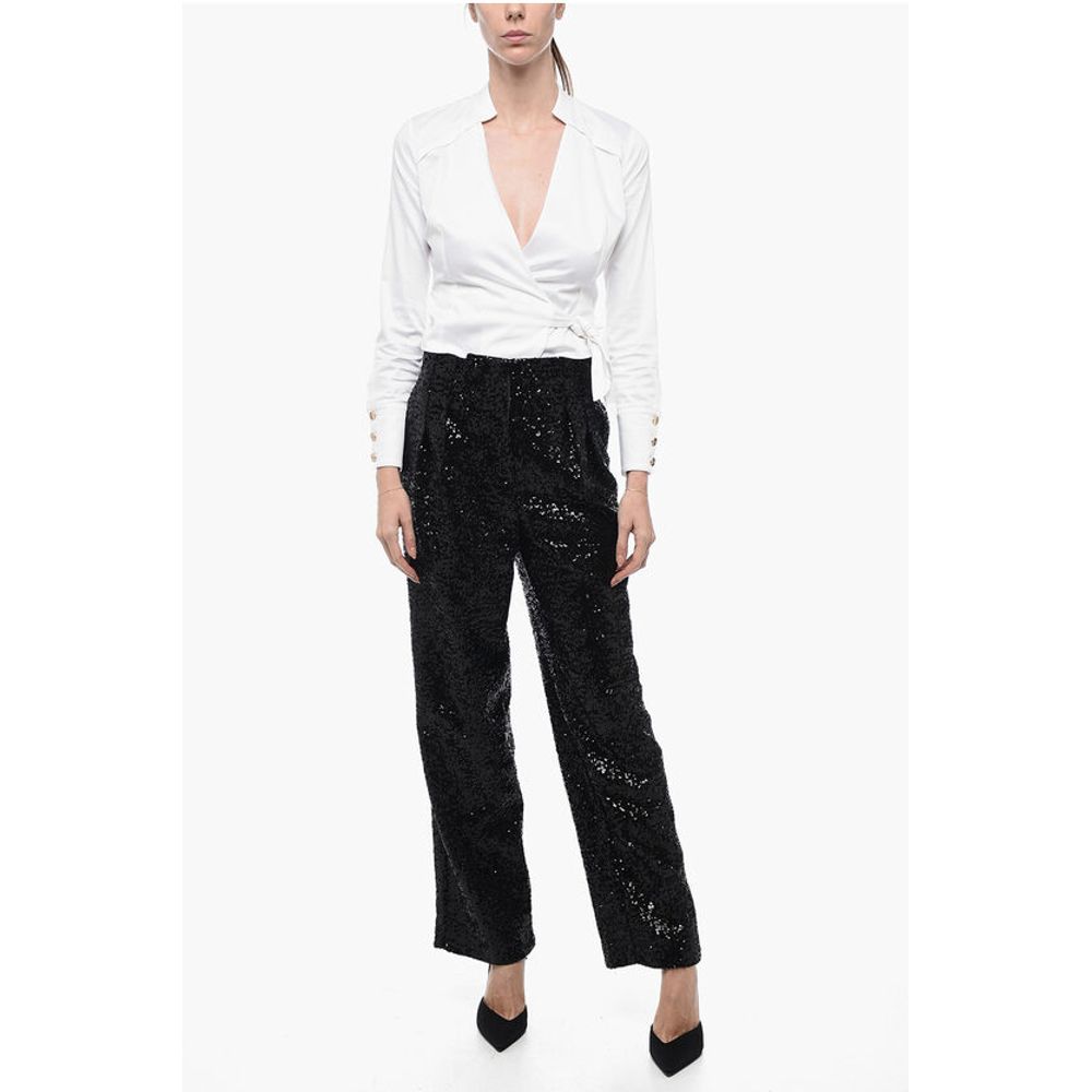In The Mood For Love Sequined CLYDE Pants with Wide Leg