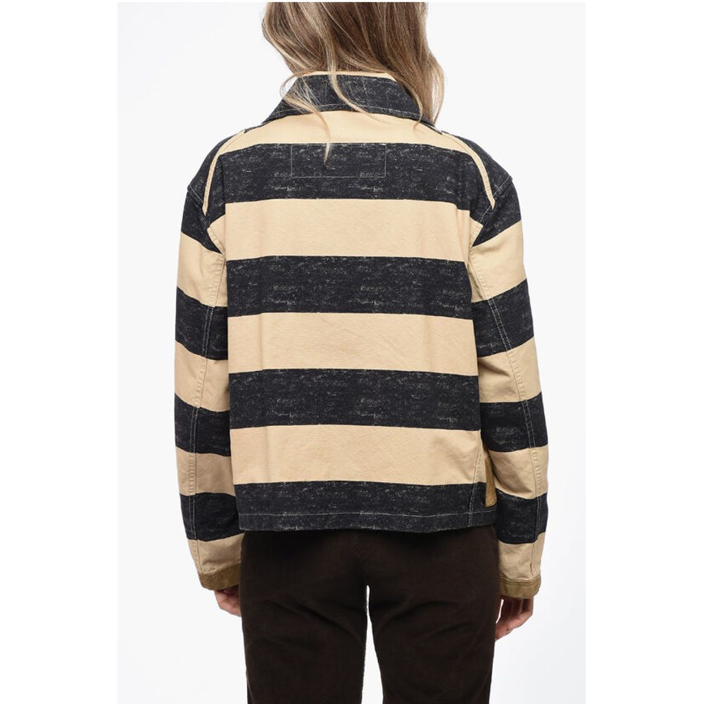 Fay Canvas Striped Jacket with Hooks