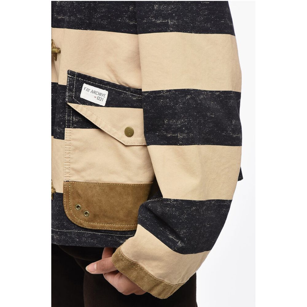 Fay Canvas Striped Jacket with Hooks