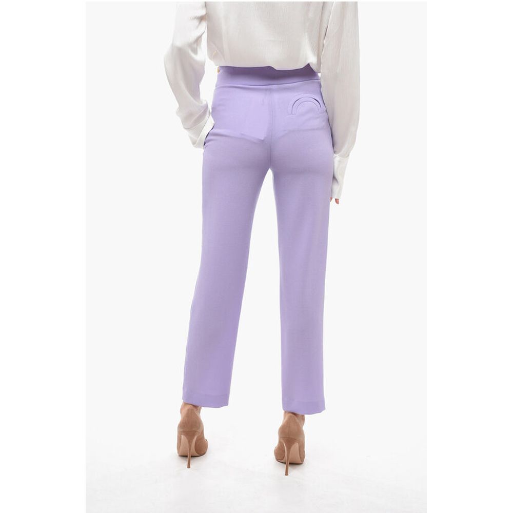 Blazé Milano Wool High-waisted Pants with Crossed Closure