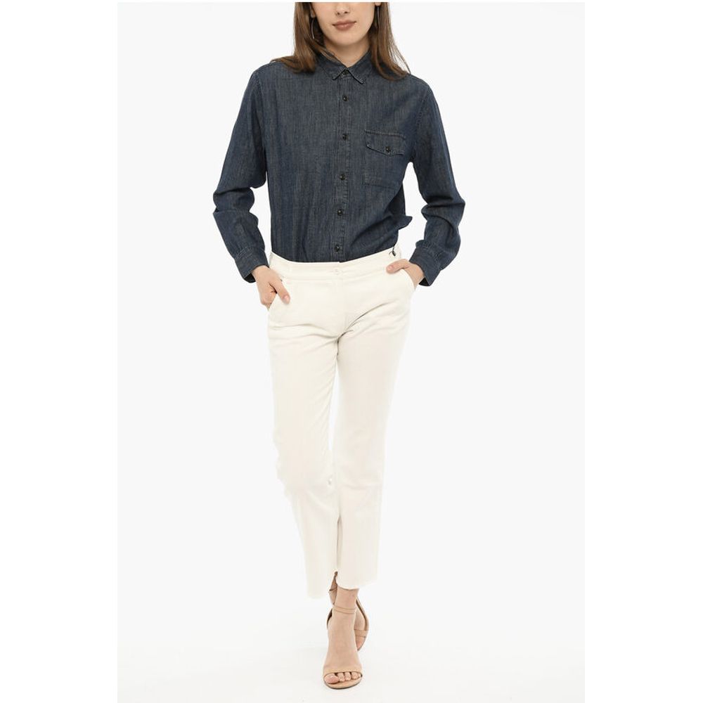 Woolrich Frayed-Hem Light Wash Jeans 22,5cm