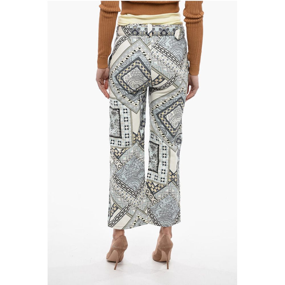Etro Belted Printed Straight Fit Jeans 23cm