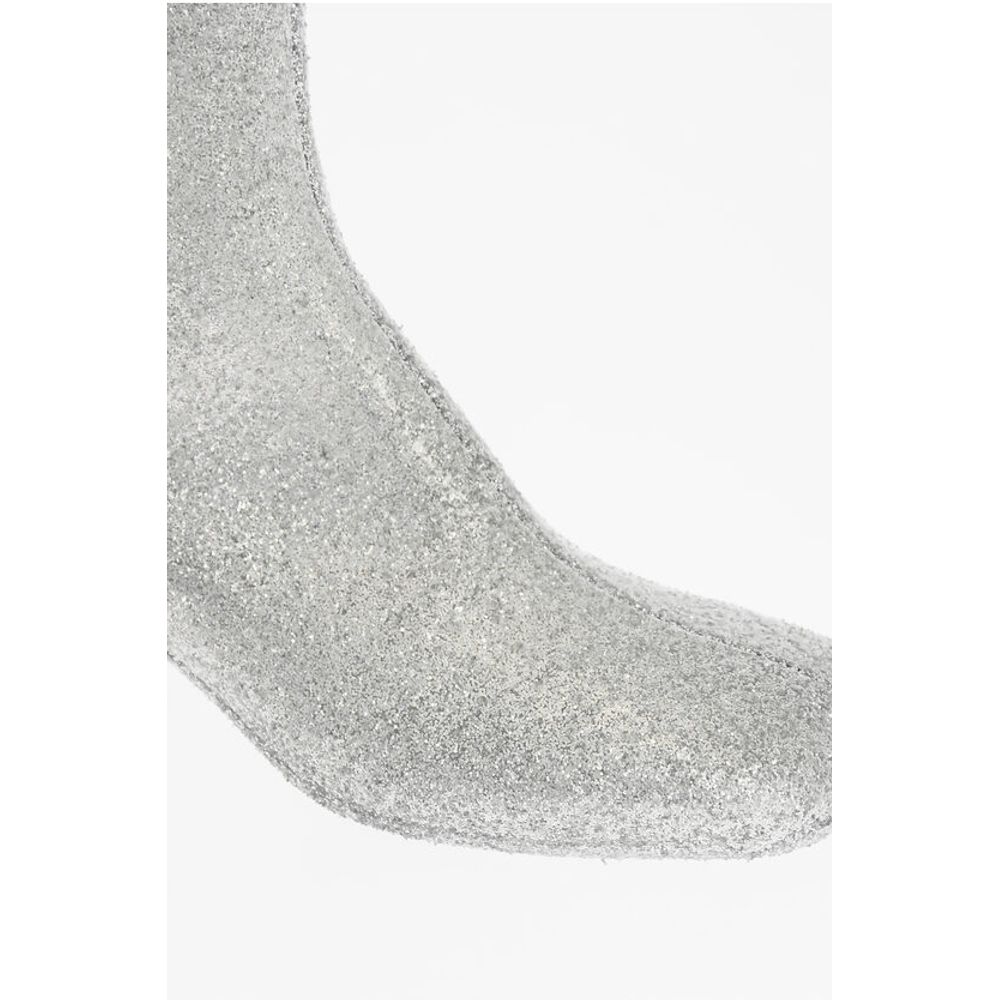 Maison Margiela MM6 Square-Toe Glitter Booties 6cm