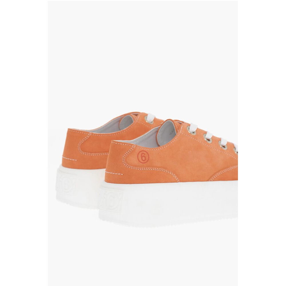 Maison Margiela MM6 Suede Low-Top Sneakers With Contrast Platform 5,5cm