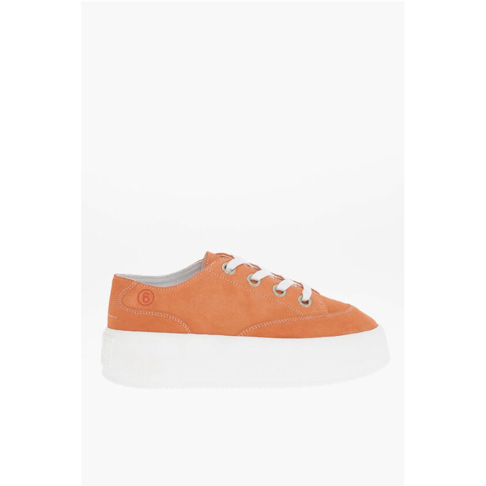 Maison Margiela MM6 Suede Low-Top Sneakers With Contrast Platform 5,5cm