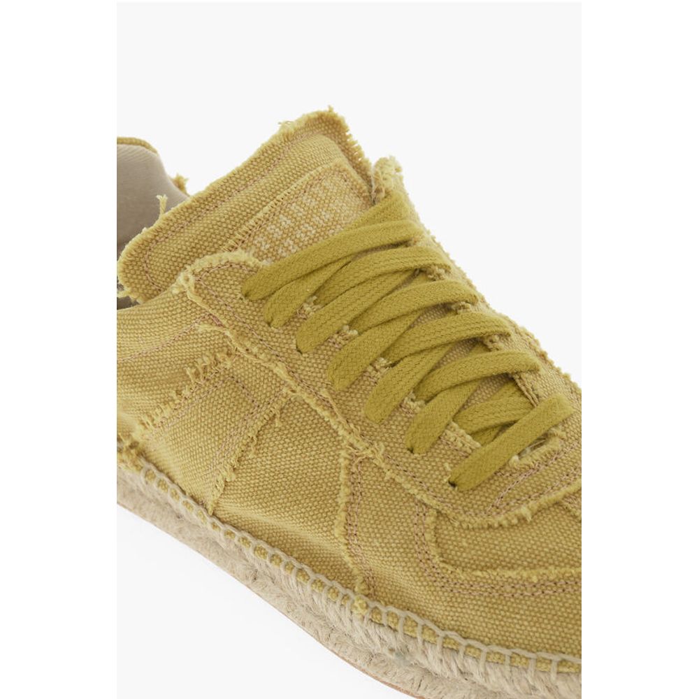 Maison Margiela MM22 Canvas Low Top Sneakers with Jute Detail