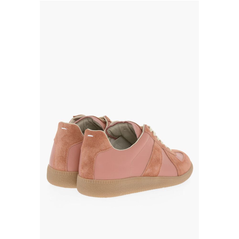 Maison Margiela MM22 Suede Low-Top Sneakers with Contrast Laces