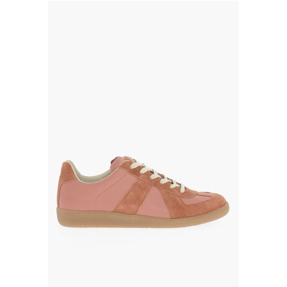 Maison Margiela MM22 Suede Low-Top Sneakers with Contrast Laces
