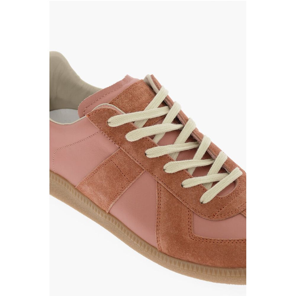 Maison Margiela MM22 Suede Low-Top Sneakers with Contrast Laces