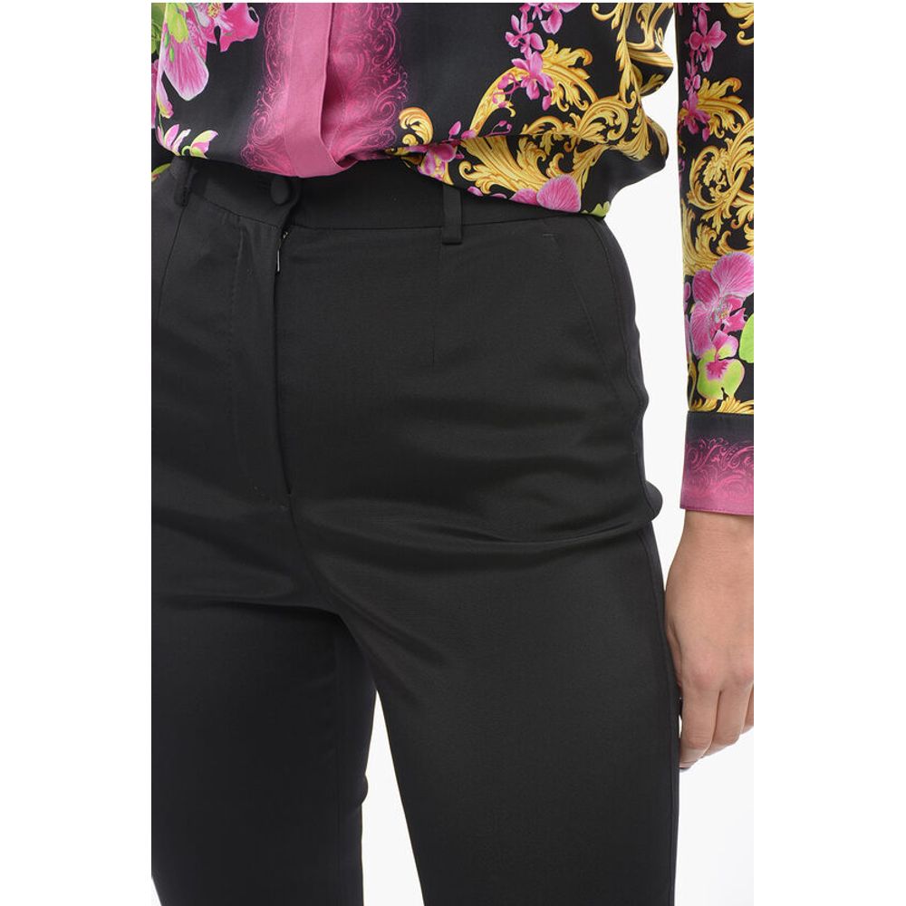 Dolce & Gabbana Stretch Fabric Pants with Zipped Ankle