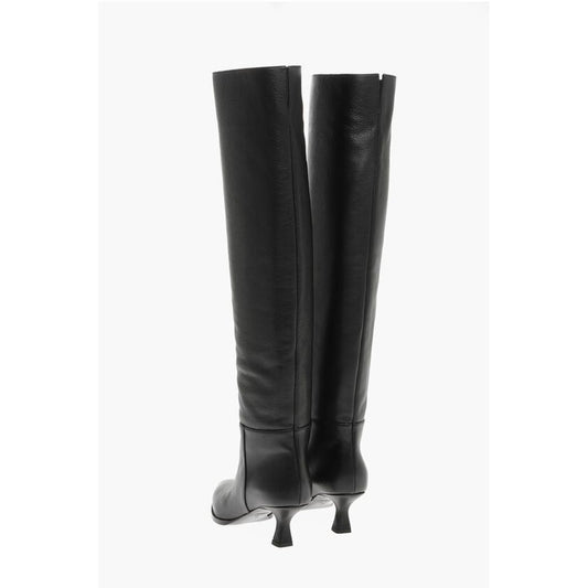 3Juin Over-the-Knee Leather Boots with Point Toe
