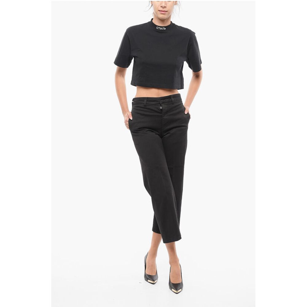 Department 5 Cropped Fit Chinos Pants with Belt Loops