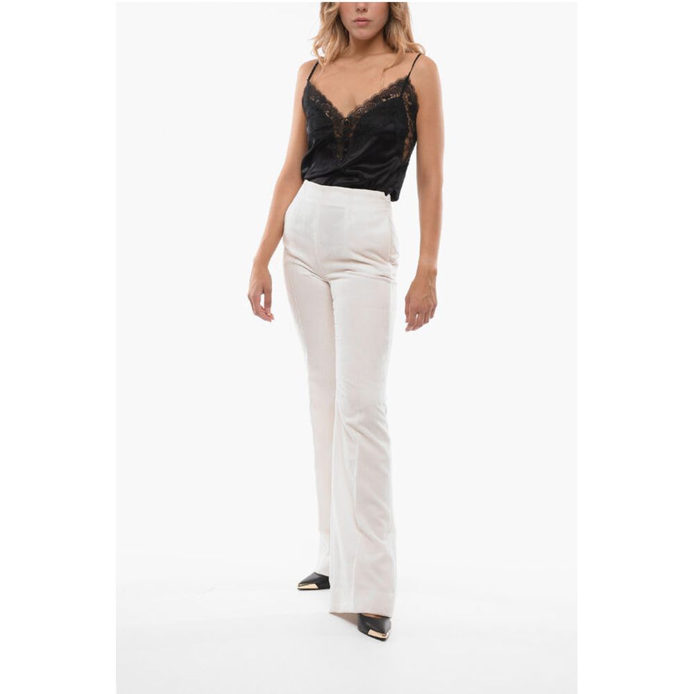 Ermanno Scervino Chenille Palazzo Pants with Side Zip