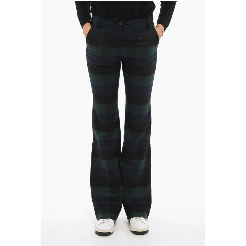 Woolrich Buffalo Checked Wool Blend cropped Pants