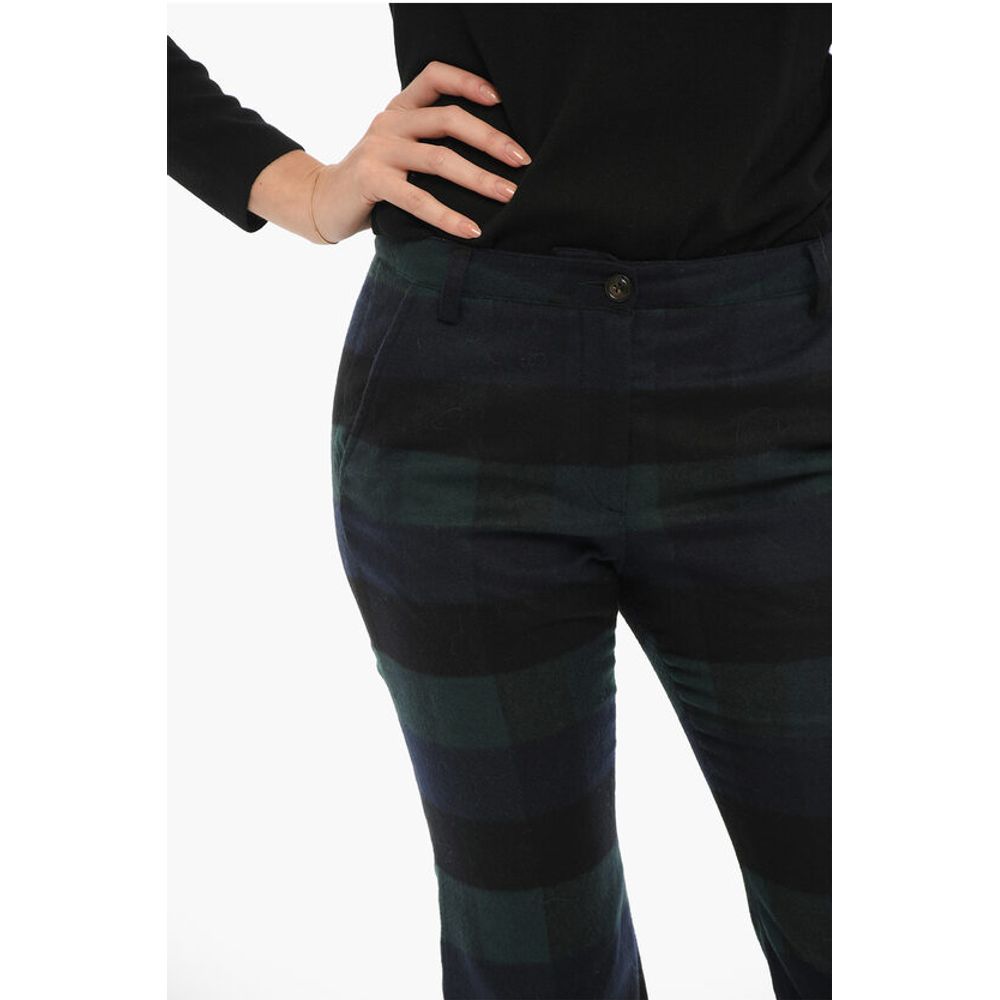 Woolrich Buffalo Checked Wool Blend cropped Pants