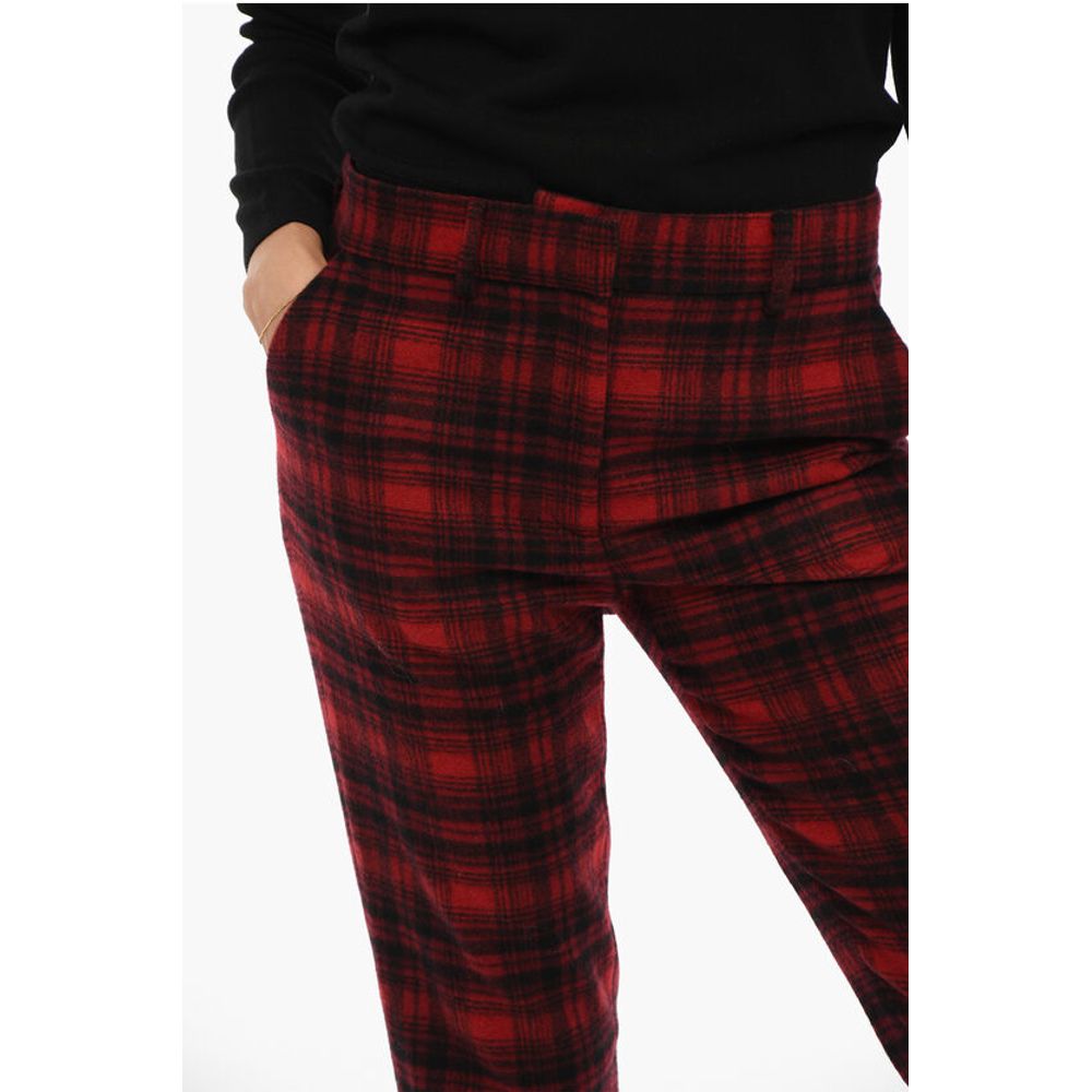 Woolrich Tartan Checked Cuffed Hem Pants