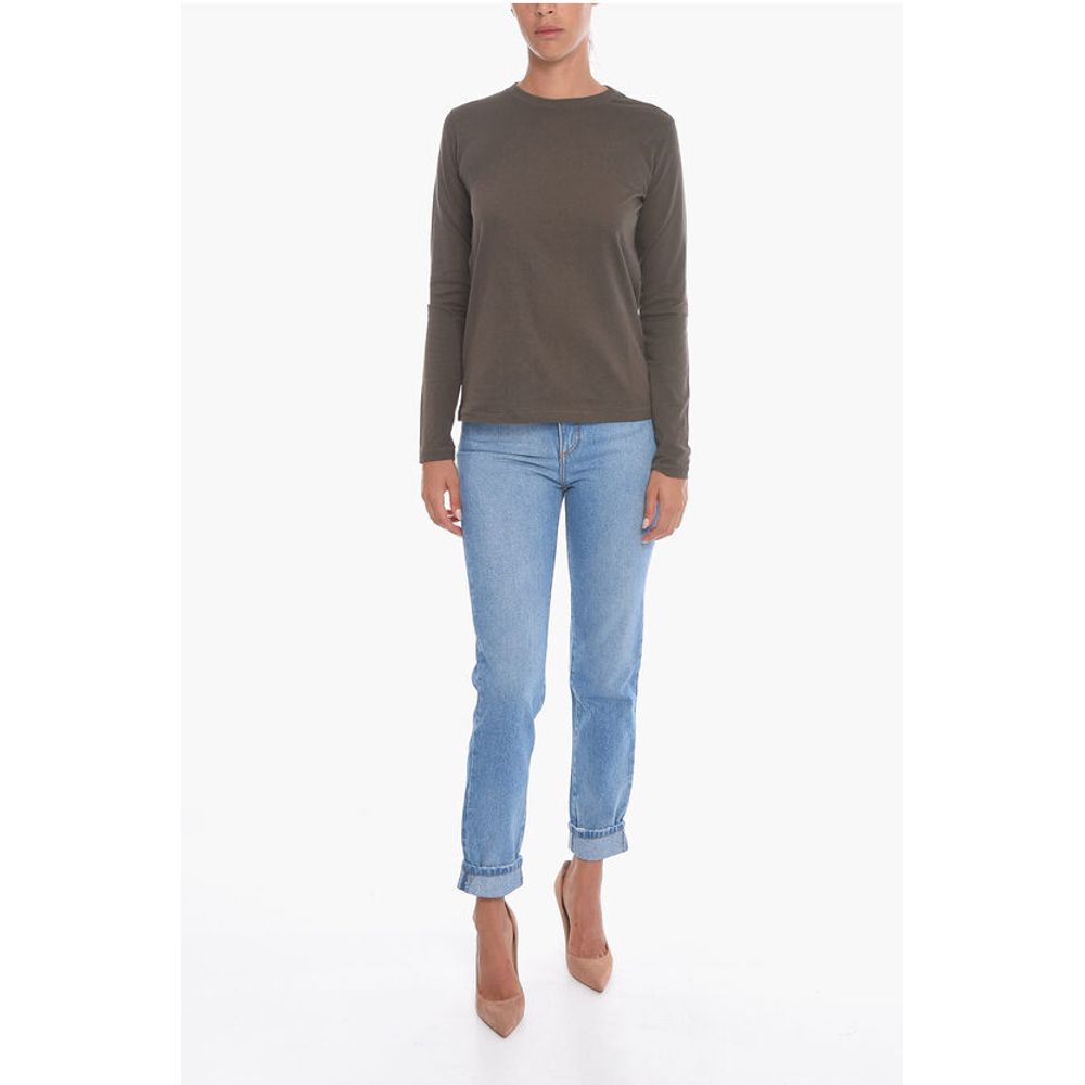 Ermanno Scervino Cotton Mom Fit Cuffed Denims 16cm