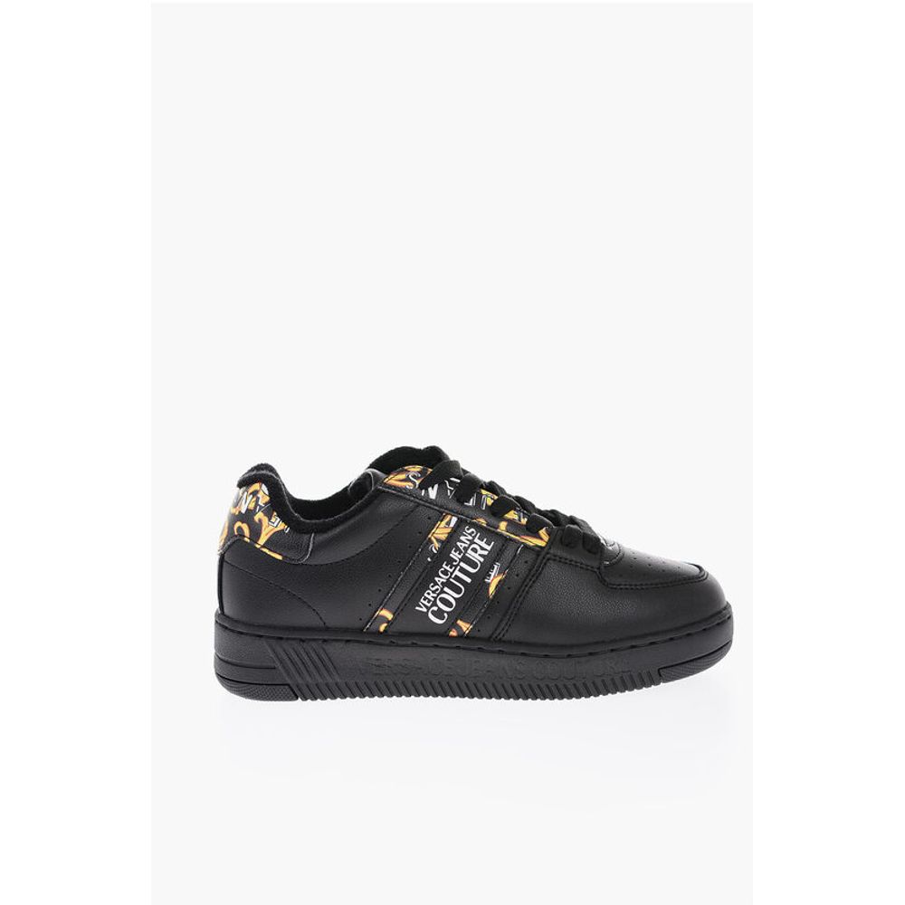 Versace JEANS COUTURE Leather MEYSSA Low-Top Sneakers with Baroque M