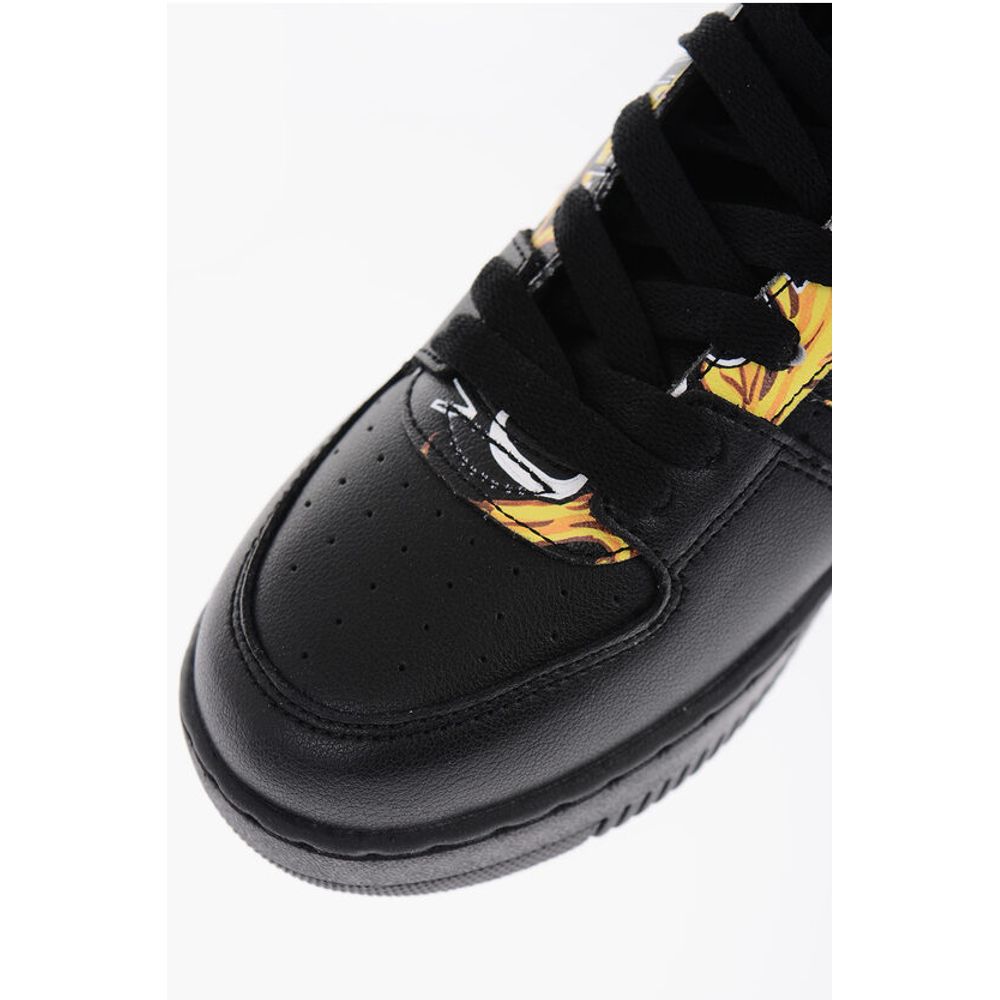 Versace JEANS COUTURE Leather MEYSSA Low-Top Sneakers with Baroque M