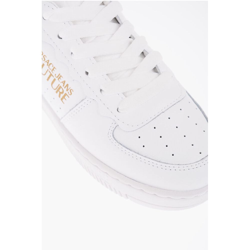 Versace JEANS COUTURE Leather MEYSSA Low-Top Sneakers with Glitter L