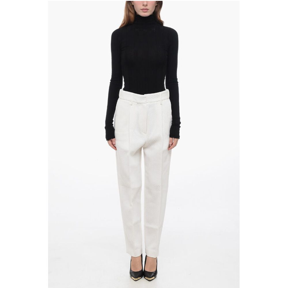 Forte_Forte Cotton and Virgin Wool Single-Pleat Pants