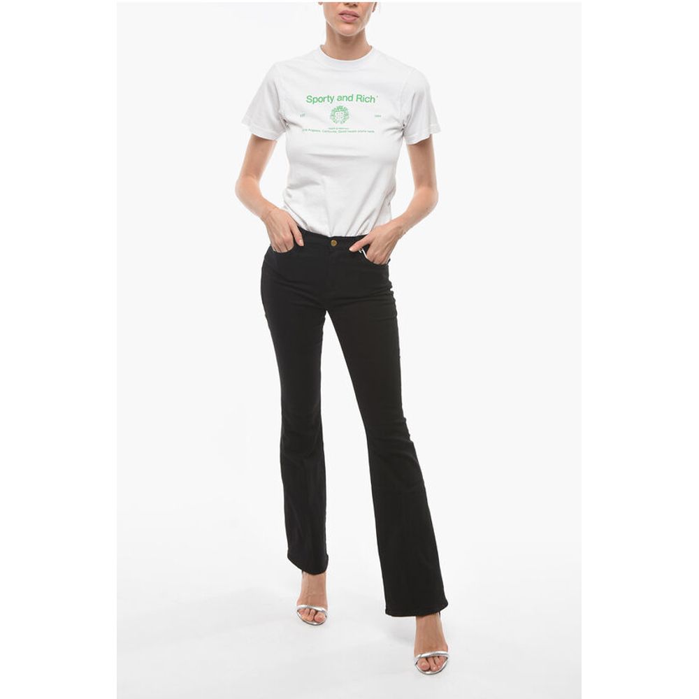 Frame High Waist Stretch Cotton Flared Jeans 26cm