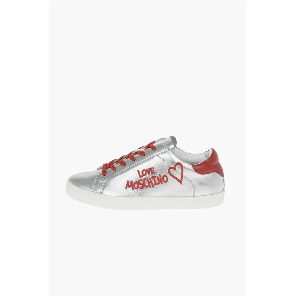 Moschino LOVE Metallic Leather Sneakers