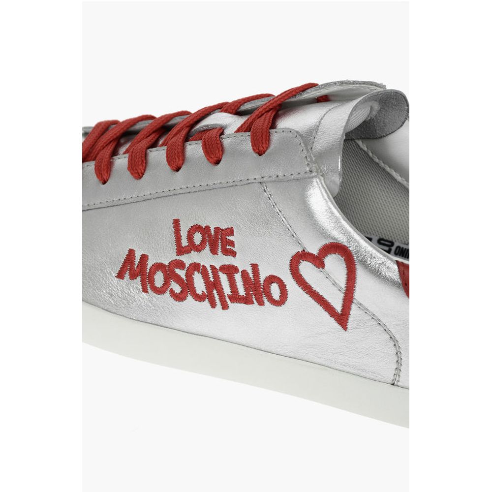 Moschino LOVE Metallic Leather Sneakers